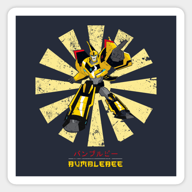 Bumblebee Retro Japanese Transformers Sticker by Nova5